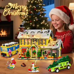 CUBIMANA Santa sleigh, gingerbread man, and gifts enhance festive display