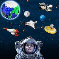 CUBIMANA Satellite parts help children assemble a complete space network.