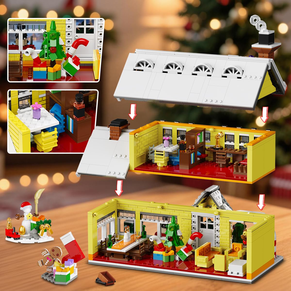 CUBIMANA two-story house with removable roof enables easy interior viewing and play access