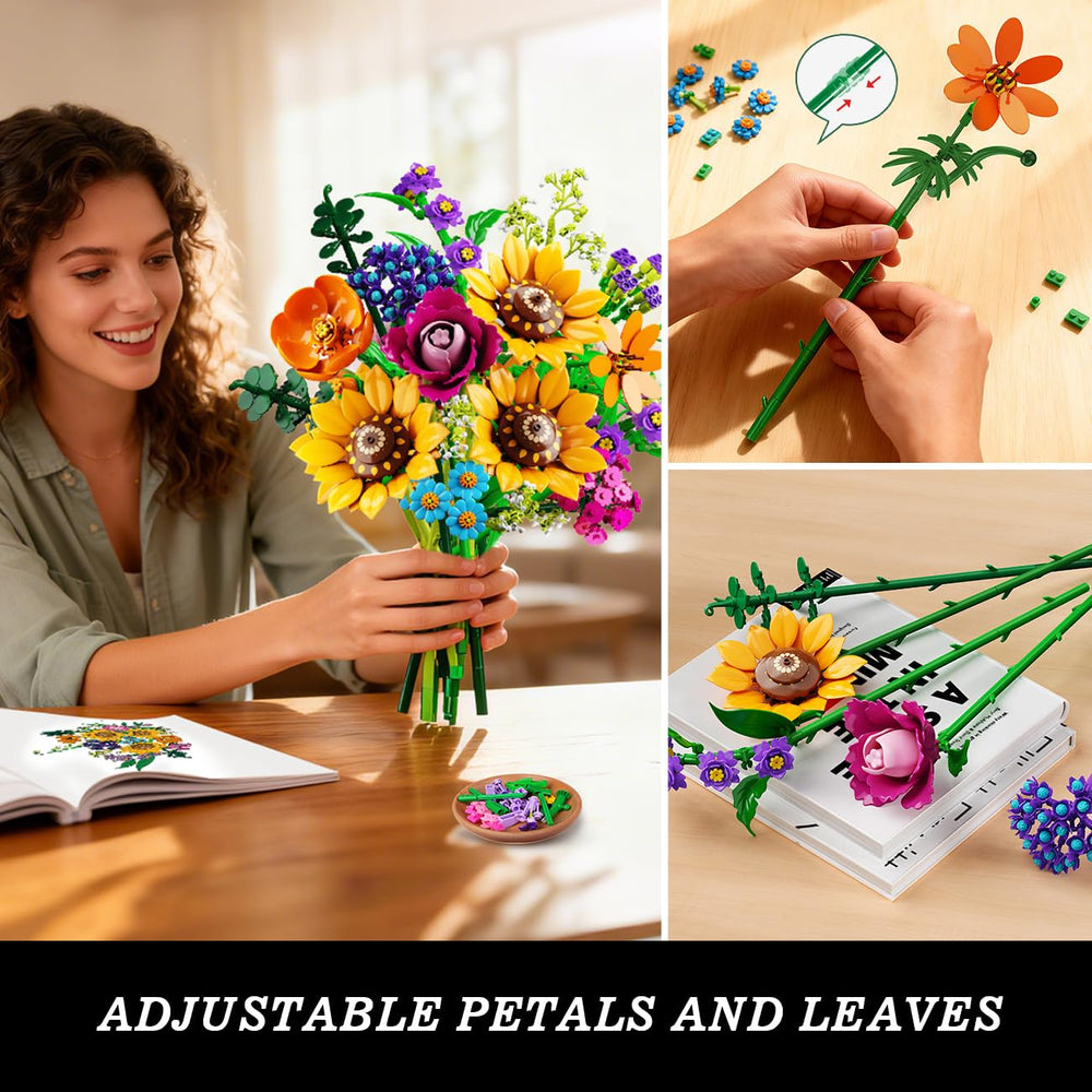 Cubimana LED lights image, soft night glow through petals.