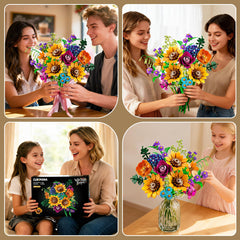Cubimana bouquet night glow image, warm ambient lighting.