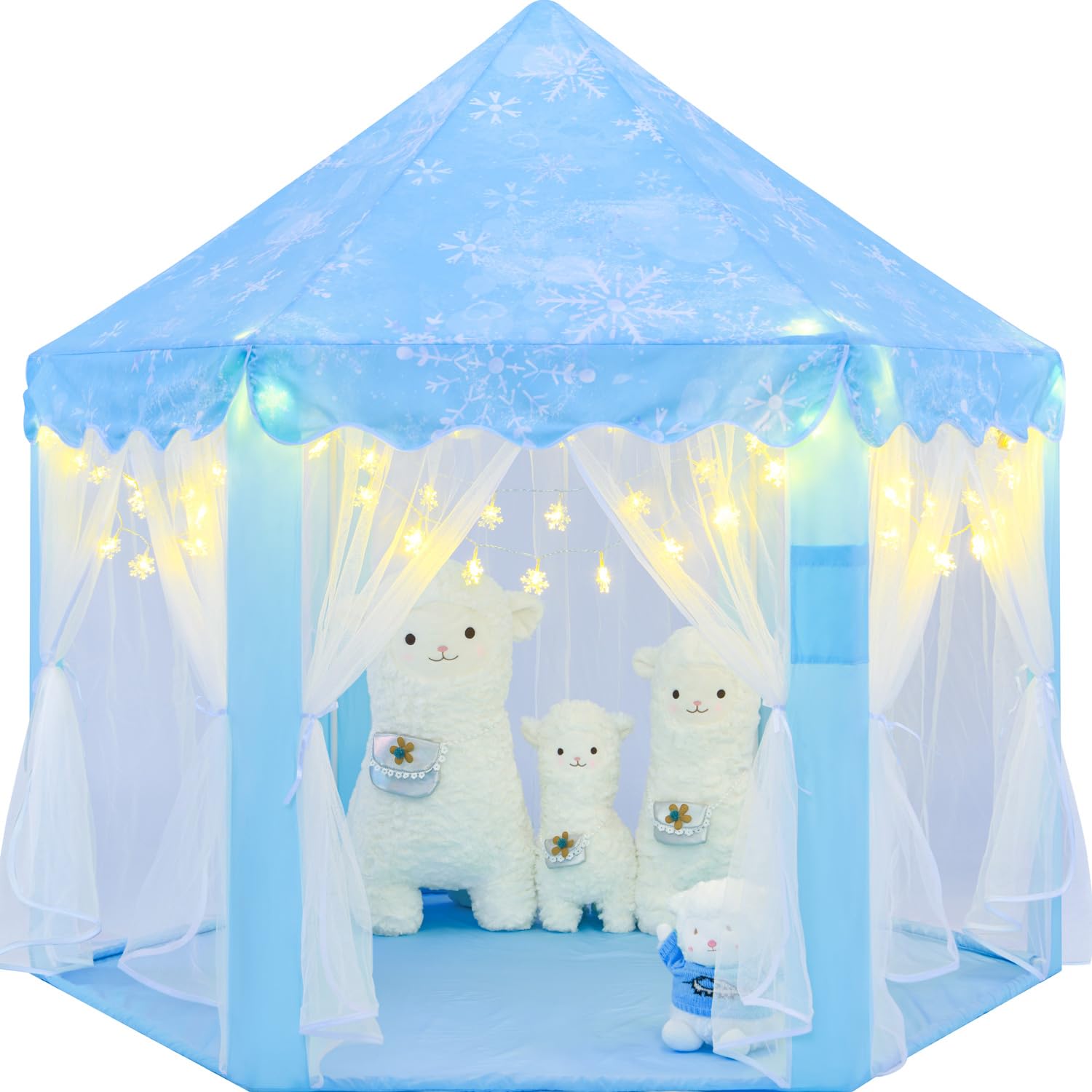 CUBNBUD Frozen Princess Tent exterior resembling a magical castle for imaginative play