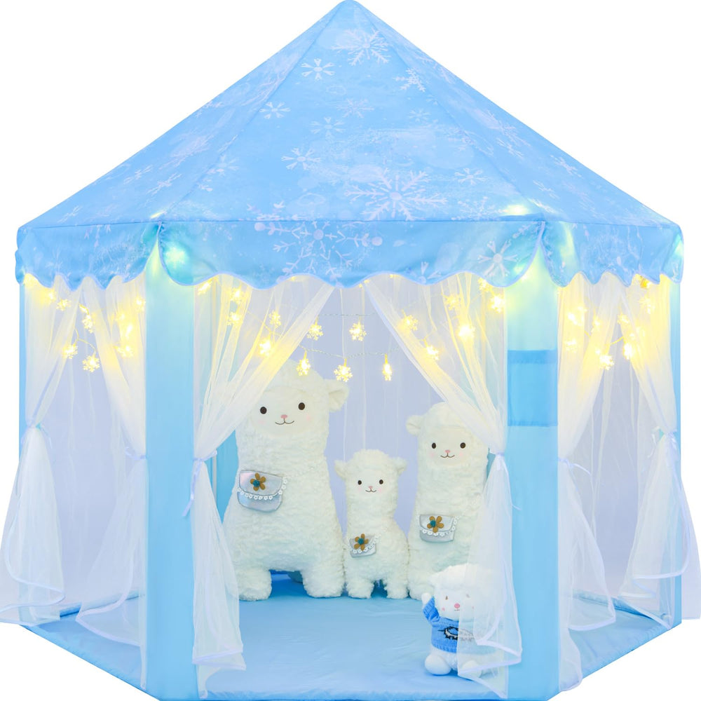 CUBNBUD Frozen Princess Tent exterior resembling a magical castle for imaginative play