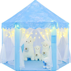 CUBNBUD Frozen Princess Tent exterior resembling a magical castle for imaginative play