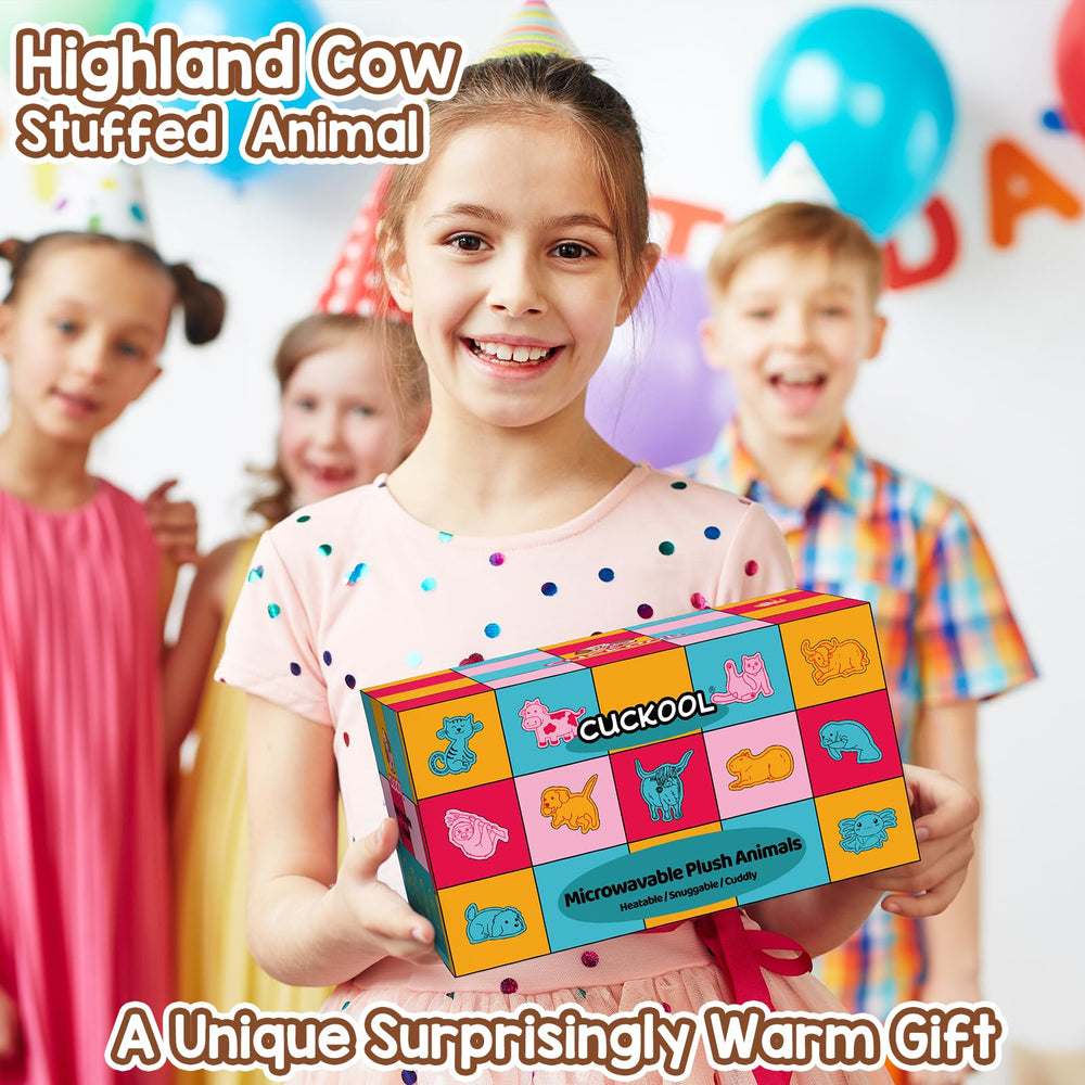 Cuckool Highland Cow plush cooling in freezer for refreshing relief.