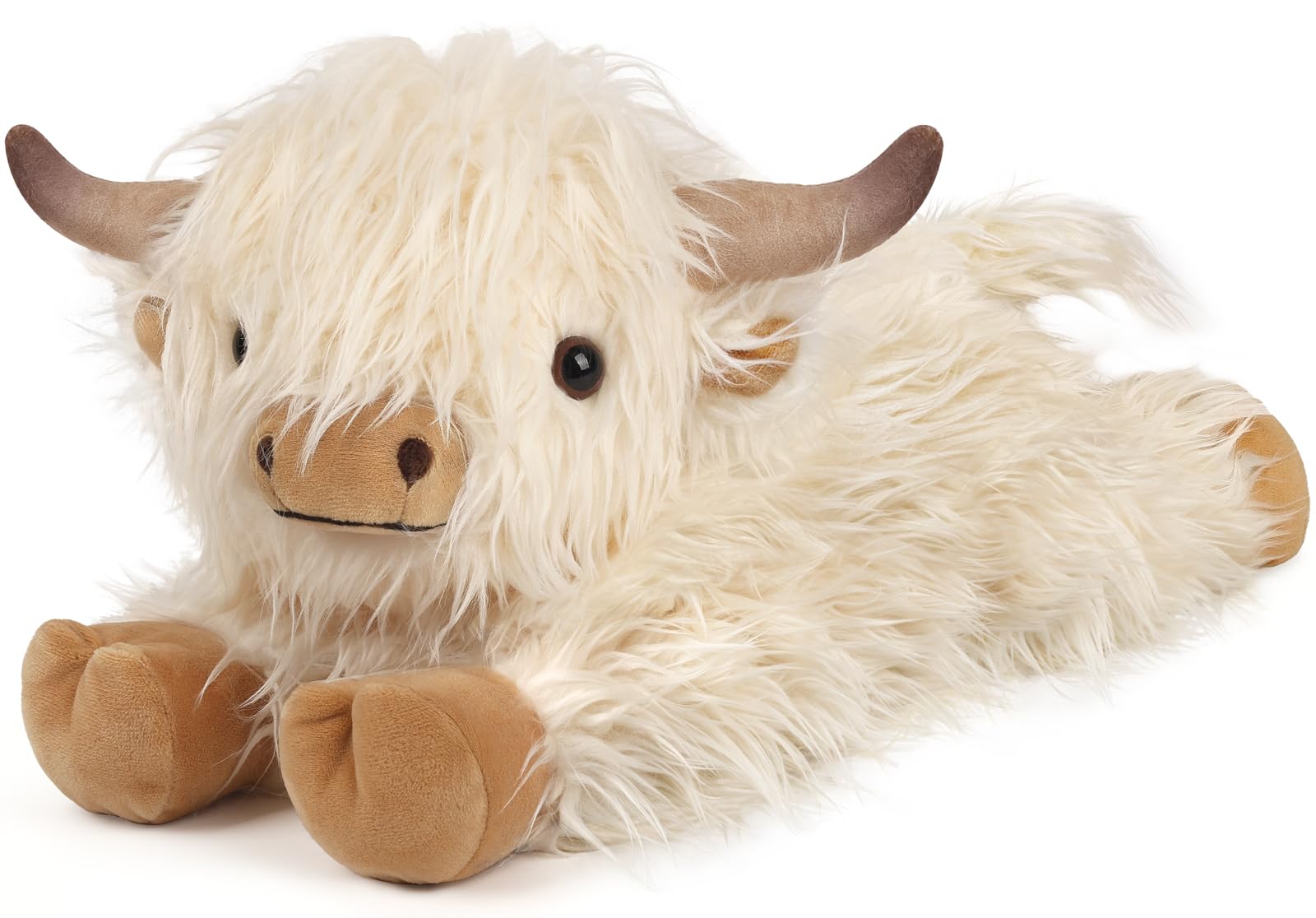 Cuckool Highland Cow plush front view shows lifelike charm and soft fur.