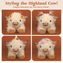 Cuckool Highland Cow plush lavender scent adds calming fragrance.