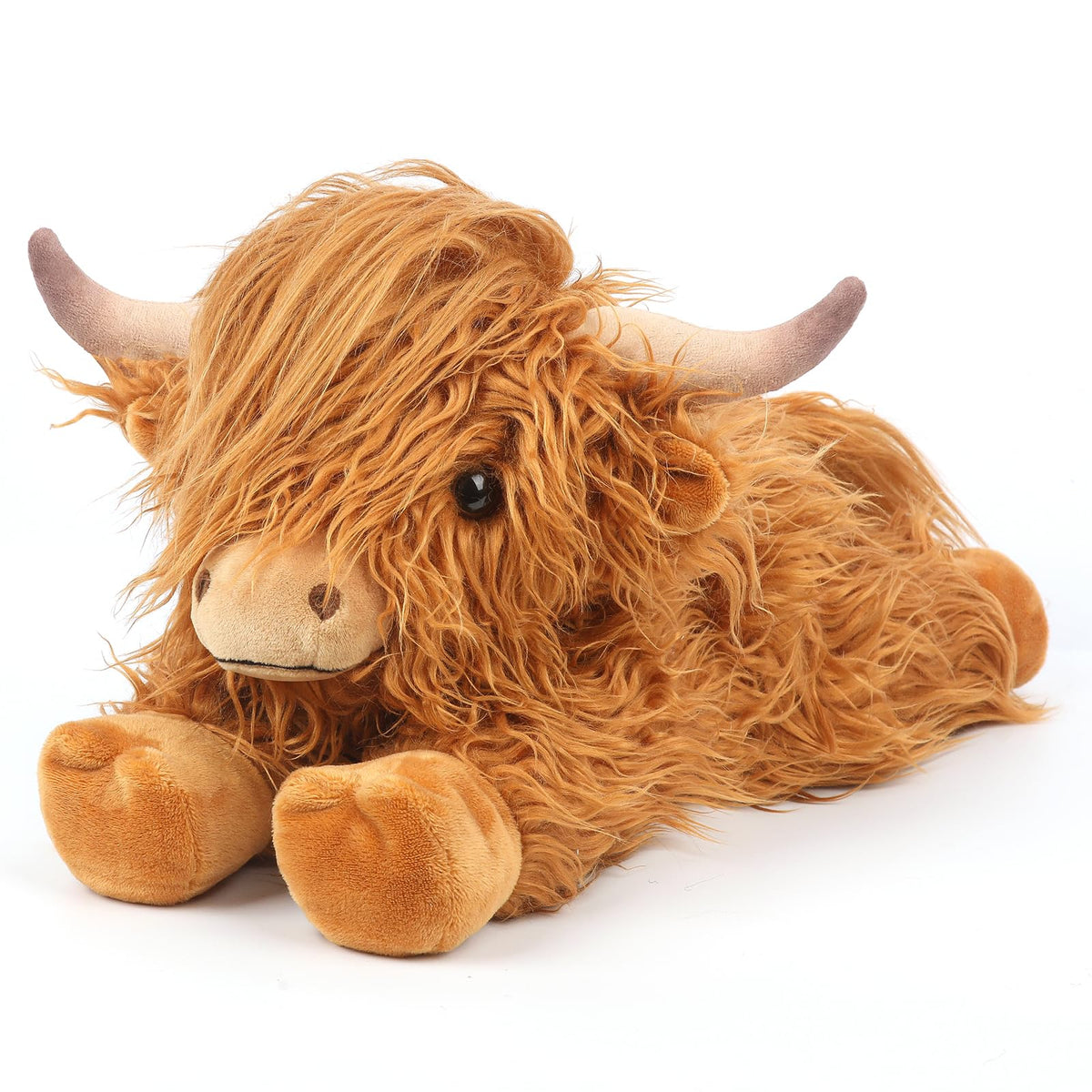 Cuckool Highland cow plush lifelike design for comforting hugs.