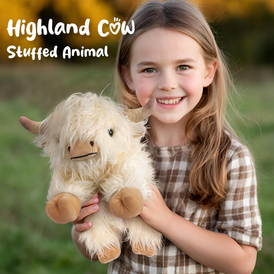Cuckool Highland Cow plush microwaved for warm, comforting moments.