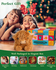 Cuckool Highland Cow plush is ultra-soft, ensuring gentle snuggles during reading time.