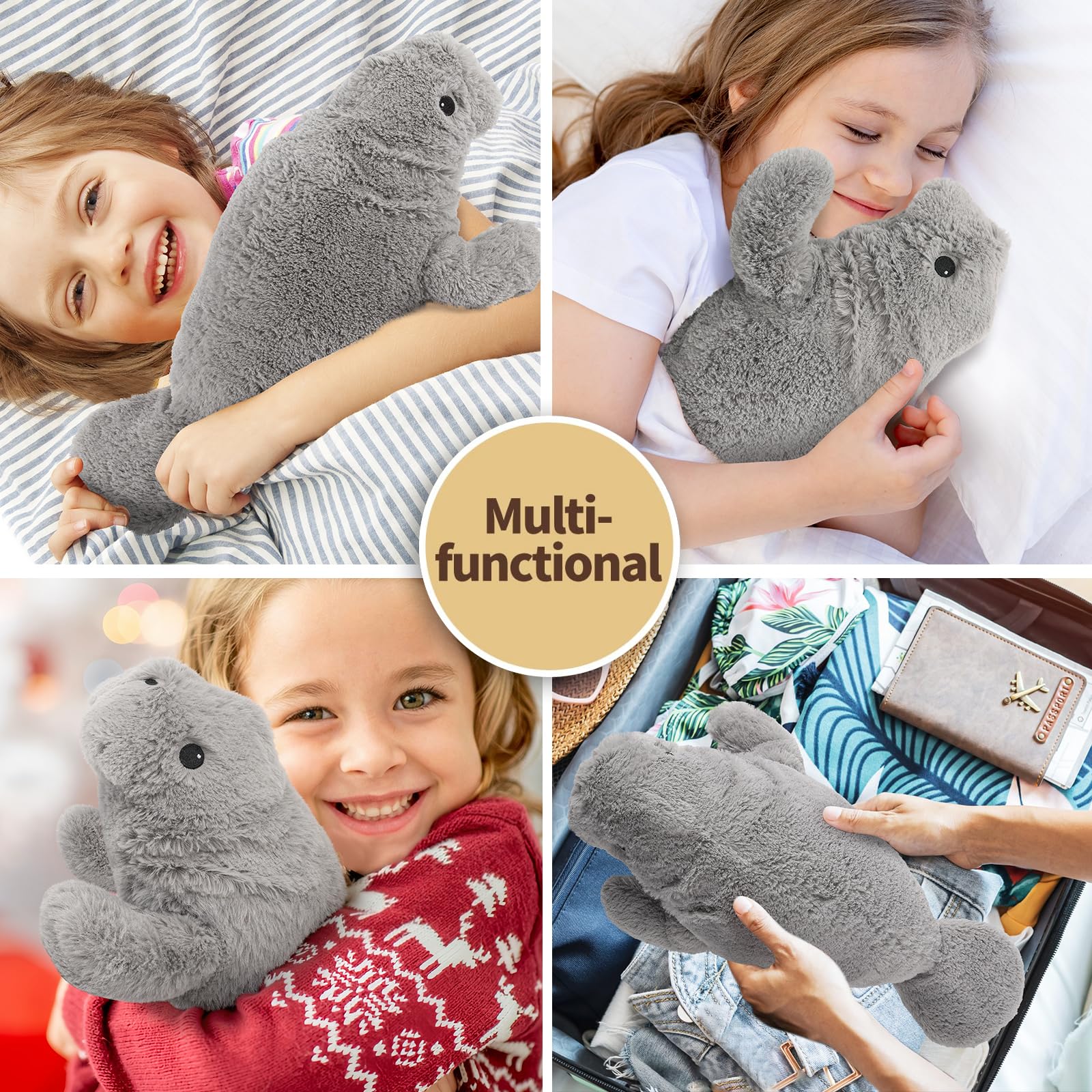 Cuckool Manatee plush microwave-warming offers comforting heat in minutes.