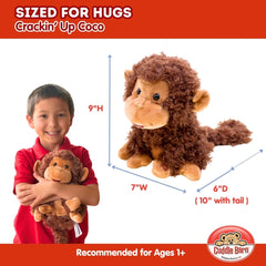 Cuddle Barn Coco monkey sounds enhance pretend play