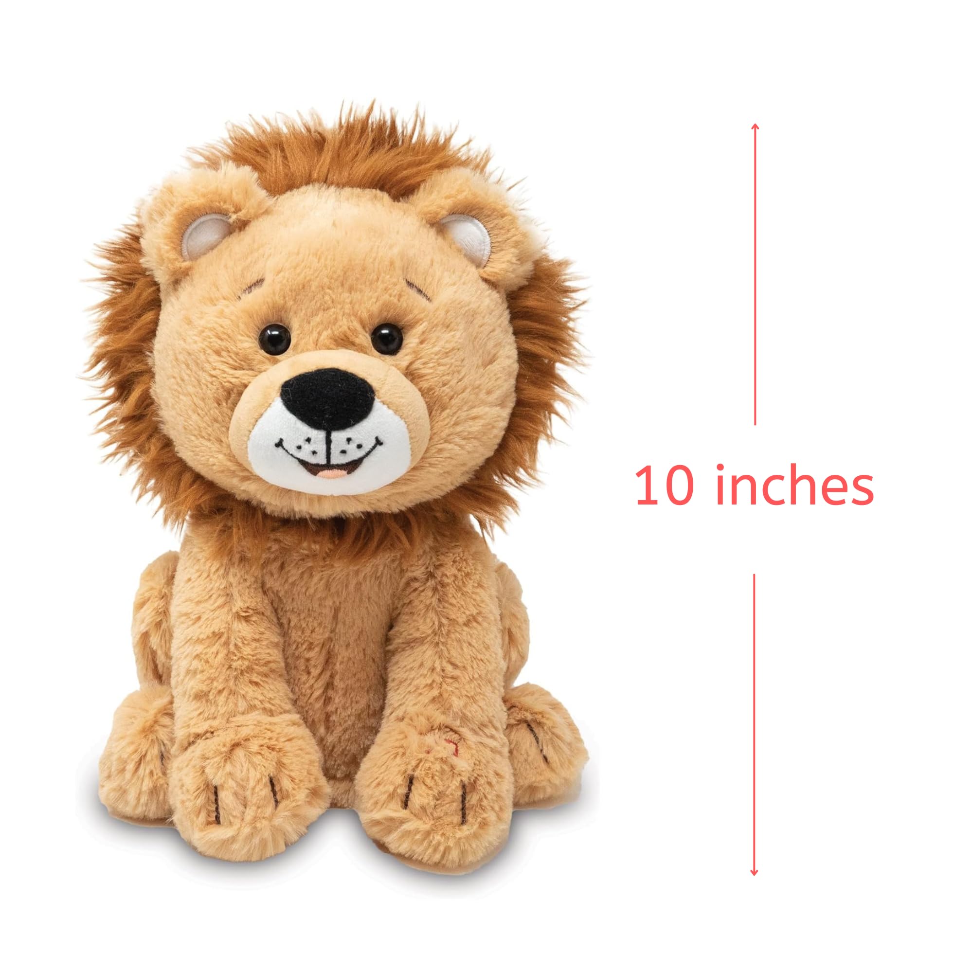 Soft polyester fur of Lucas the Lion invites cuddles and comfort
