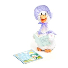 Cuddle Barn Mother Goose Read-Along periwinkle front view for cozy bedtime play.