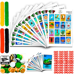 Cuitáxi Mexican Bingo Game with 100 chips for lively group play.