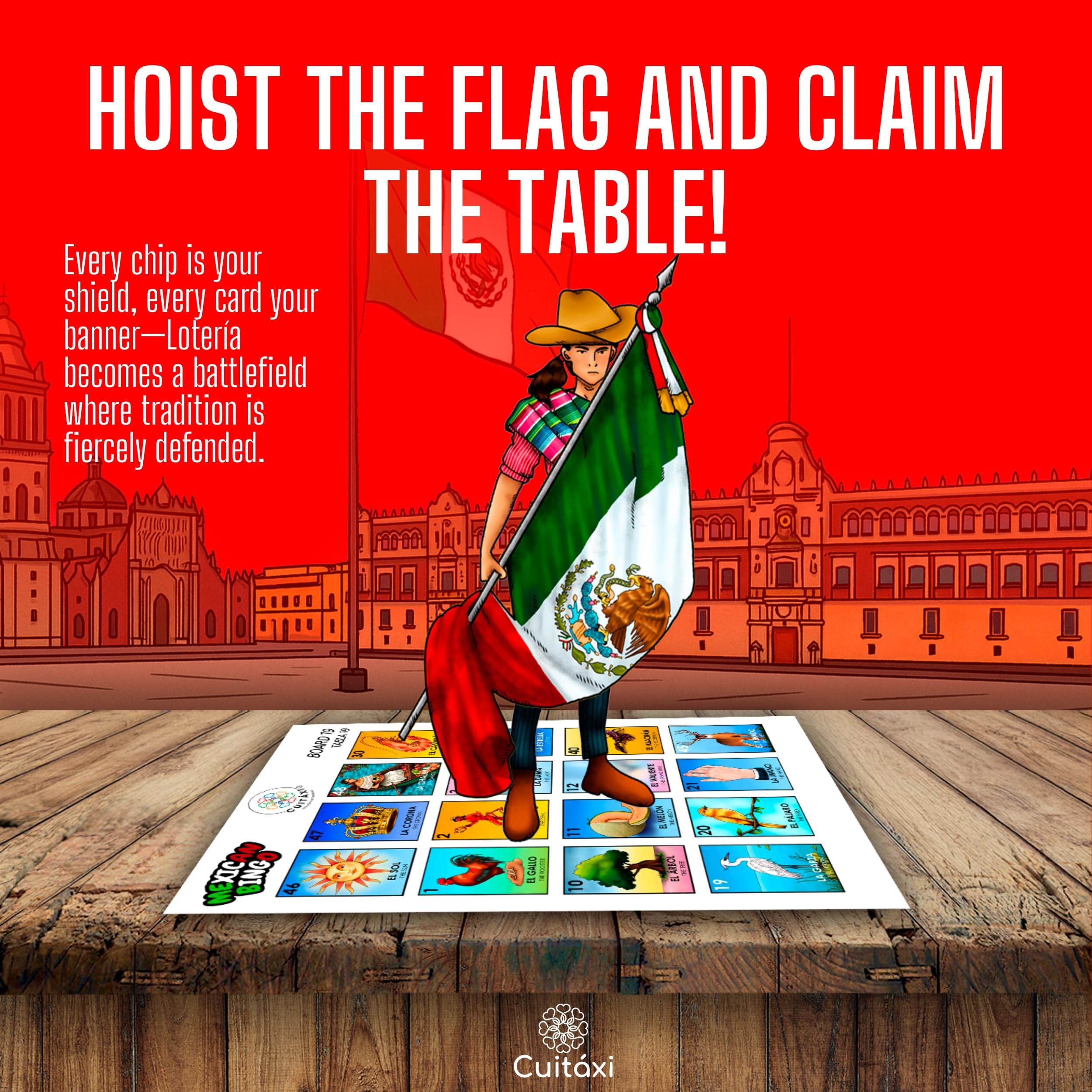 Cuitáxi Mexican Bingo packaged in Mexico, showcasing authentic craftsmanship.