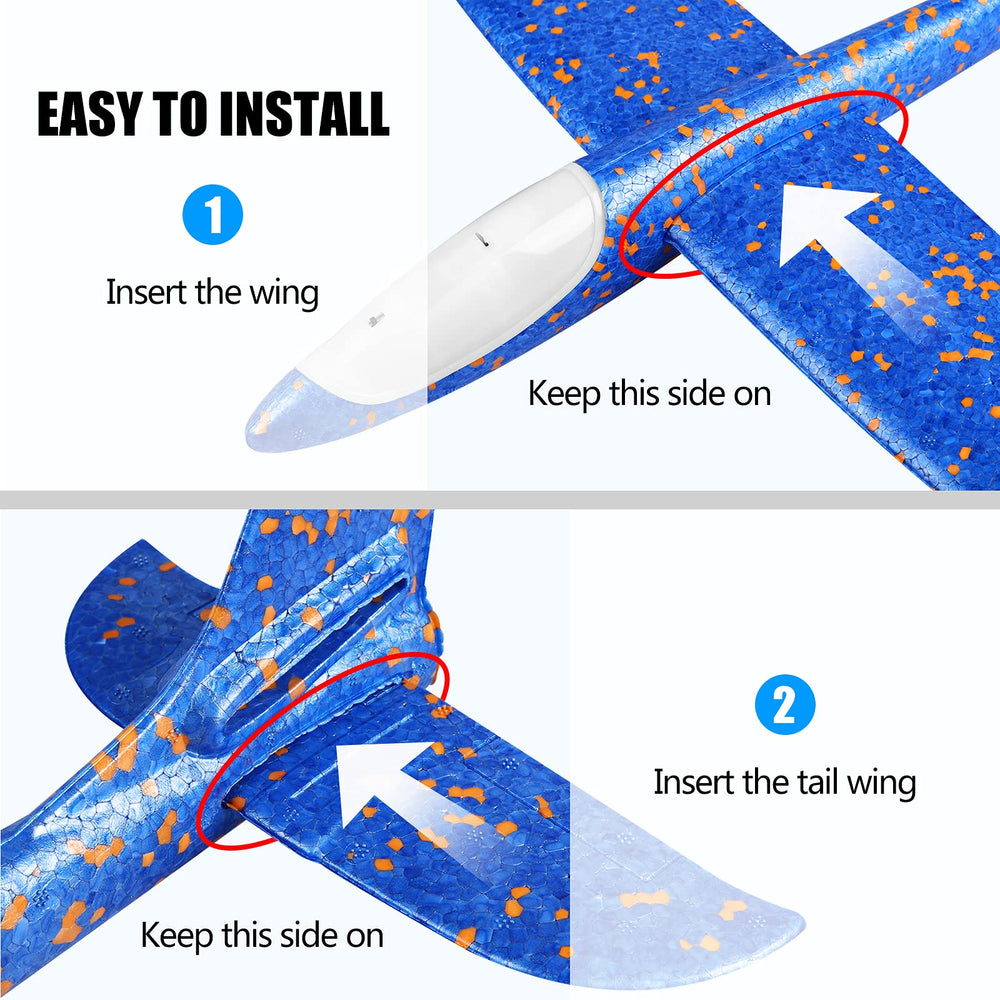 CUKU 17-5 inch throwing foam plane outdoors for active play