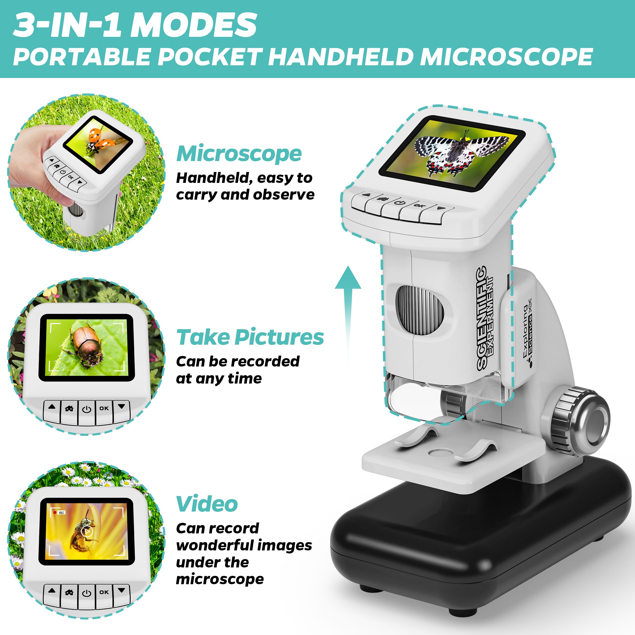 CUKU microscope capable of photos and videos for young scientists
