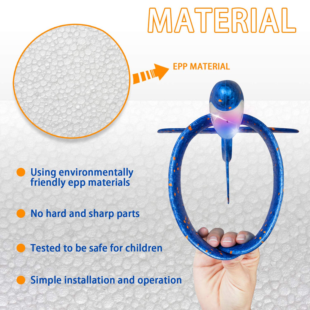 CUKU LED Airplane foam material provides lightweight, safe play.