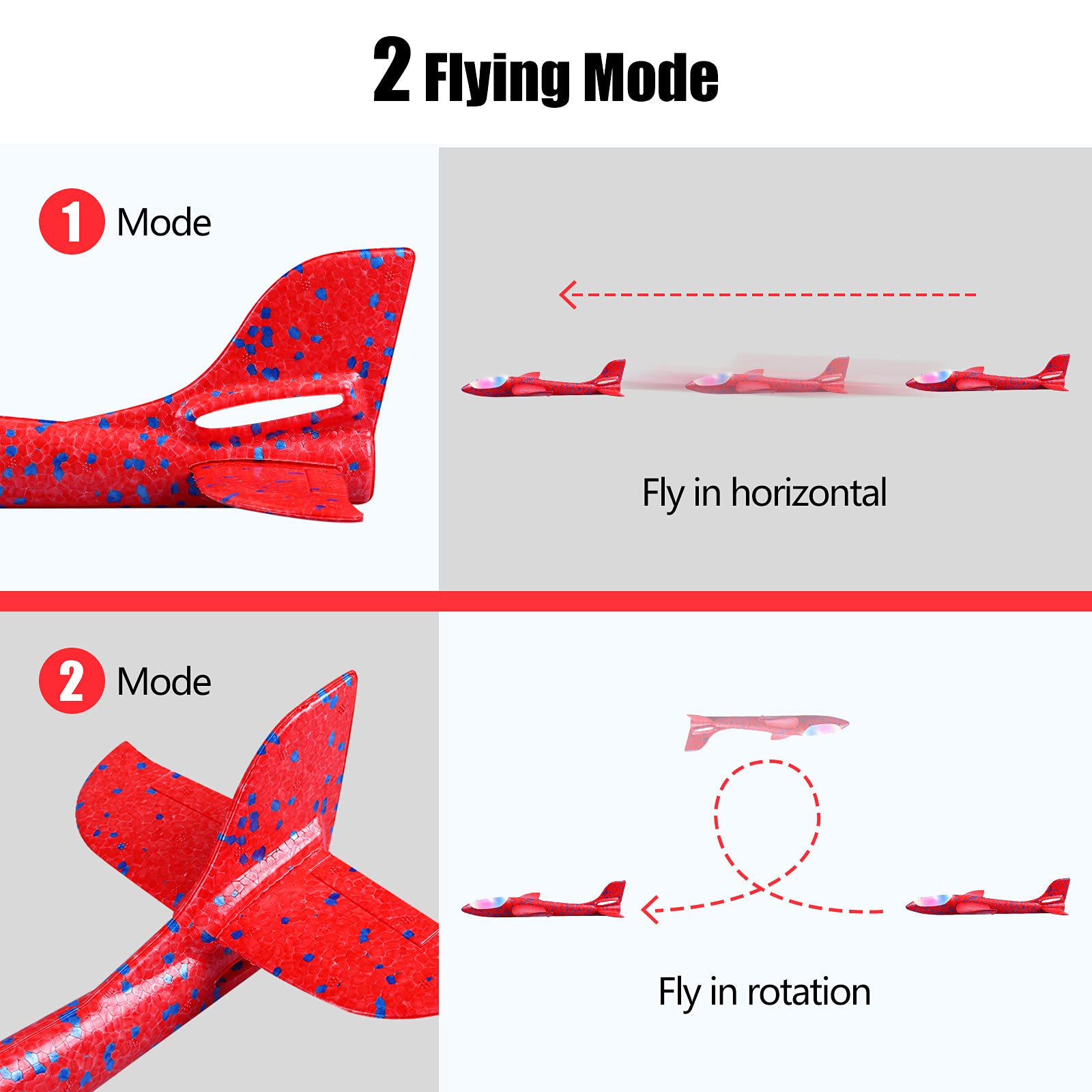 CUKU night glow LED plane shines during dusk outdoor play