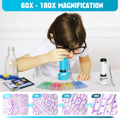 CUKU LED-lit microscope for indoor and outdoor observation.