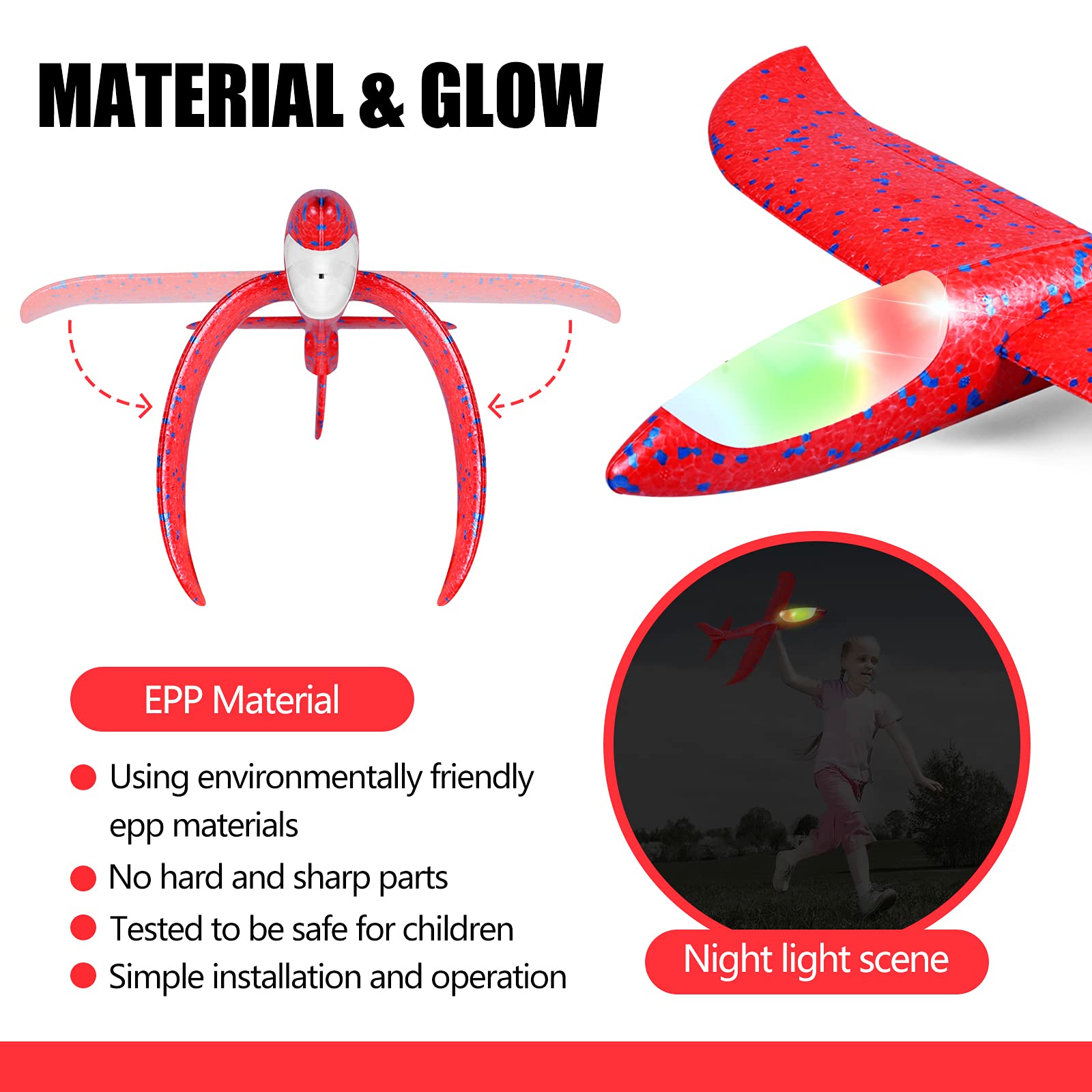 CUKU safe environmental foam ensures gentle flights for kids