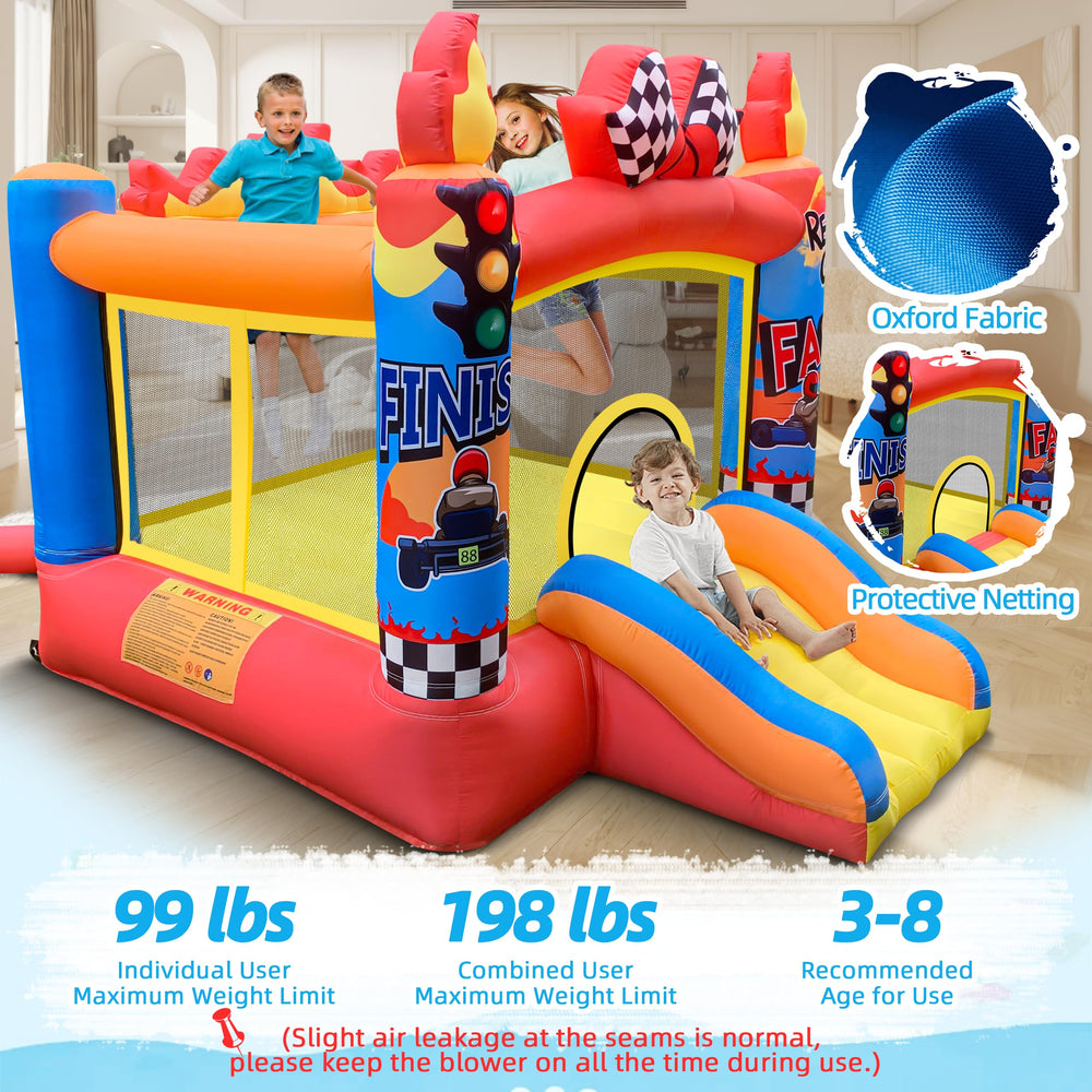 Culaluva bounce house easy setup; inflate in one minute