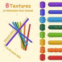 CulivnFud sensory sticks close-up textures highlighting varied tactile input.