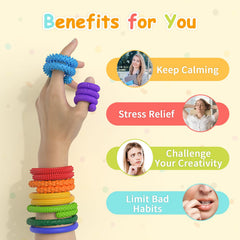 CulivnFud sensory sticks wrapped around wrist to keep hands busy during travel.