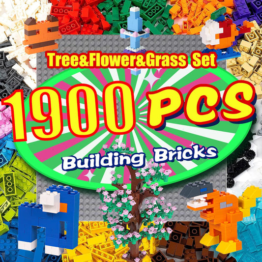 cumeysnon 1900-piece building bricks set for limitless creative play and learning