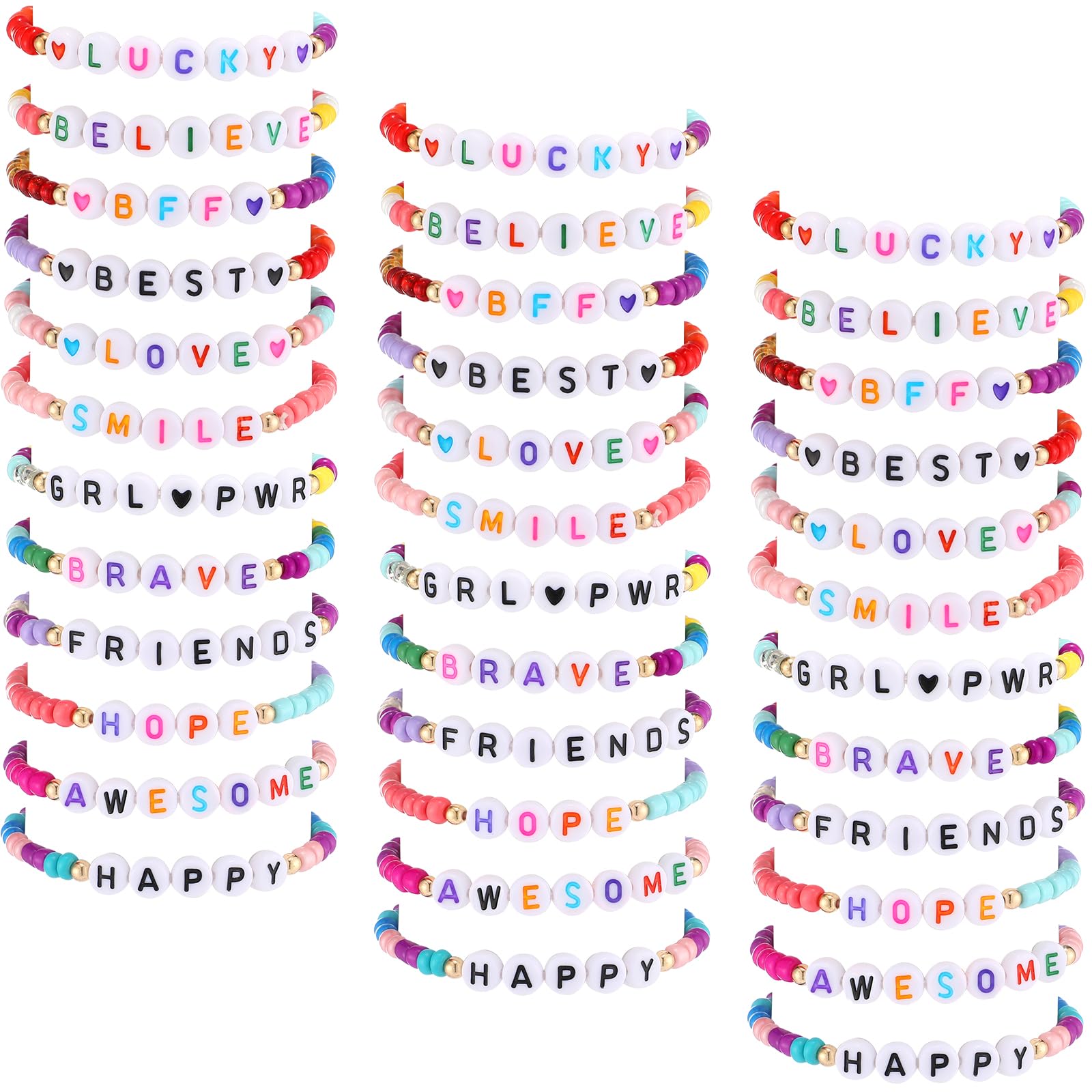 Cunno 36 piece kids friendship bracelet with colorful beads for playful daily wear