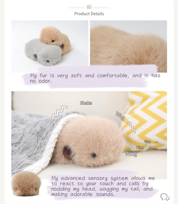 Cupboo removable washable fur cover for easy cleaning after play sessions.