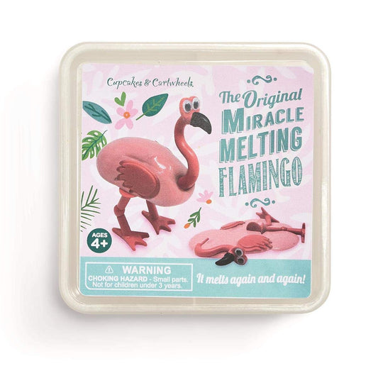 Cupcakes and Cartwheels Miracle Melting Flamingo-1 facilitates tactile melt-and-rebuild play.