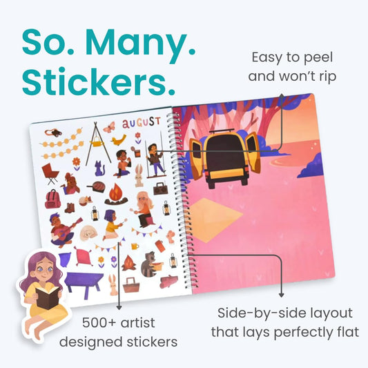 Cupkin 12 Months of The Year spread with side-by-side scenes for easy learning.