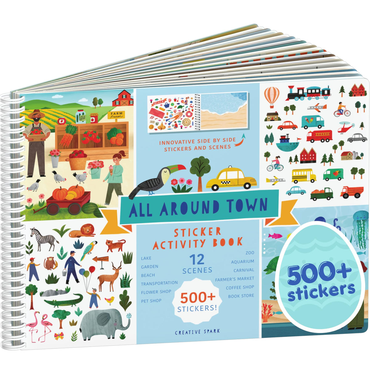 Cupkin All Around Town cover showcasing 500+ stickers for travel-friendly fun.