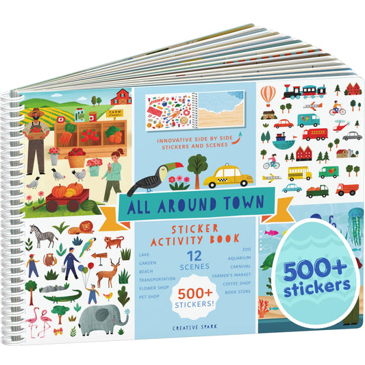 Cupkin All Around Town cover showcasing 500+ stickers for travel-friendly fun.