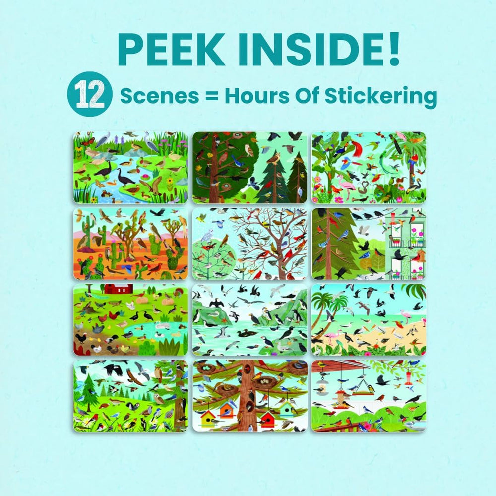 Cupkin Bird Sticker Book uses spiral binding for easy, kid-friendly crafting.