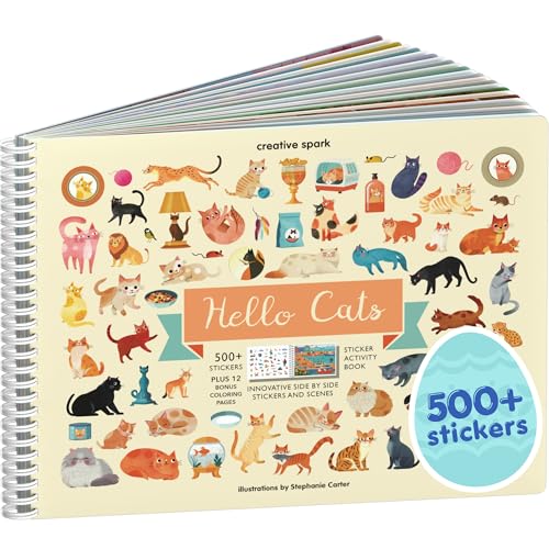 Cupkin Hello Cats sticker book cover with vibrant art for imaginative play.