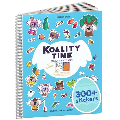Cupkin Koality Time sticker book cover with vibrant koala scene for travel-friendly play