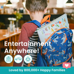 Cupkin Koality Time travel-on-the-go page spread for car and plane trips
