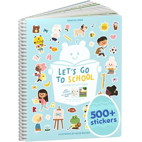 Cupkin Let’s Go to School sticker book cover inspires classroom-themed play.