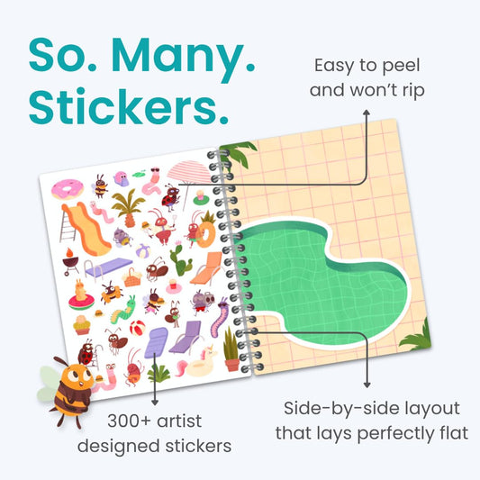 Undersea Busy Bugs scene stickers by Cupkin for imaginative play