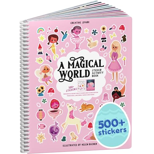 Cupkin Magical World sticker book cover with colorful scenes for imaginative play.