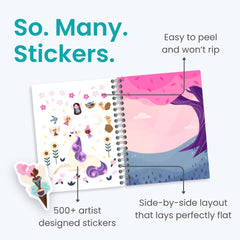 Cupkin Magical World sticker scenes with princesses and fairies spark imaginative pretend play.