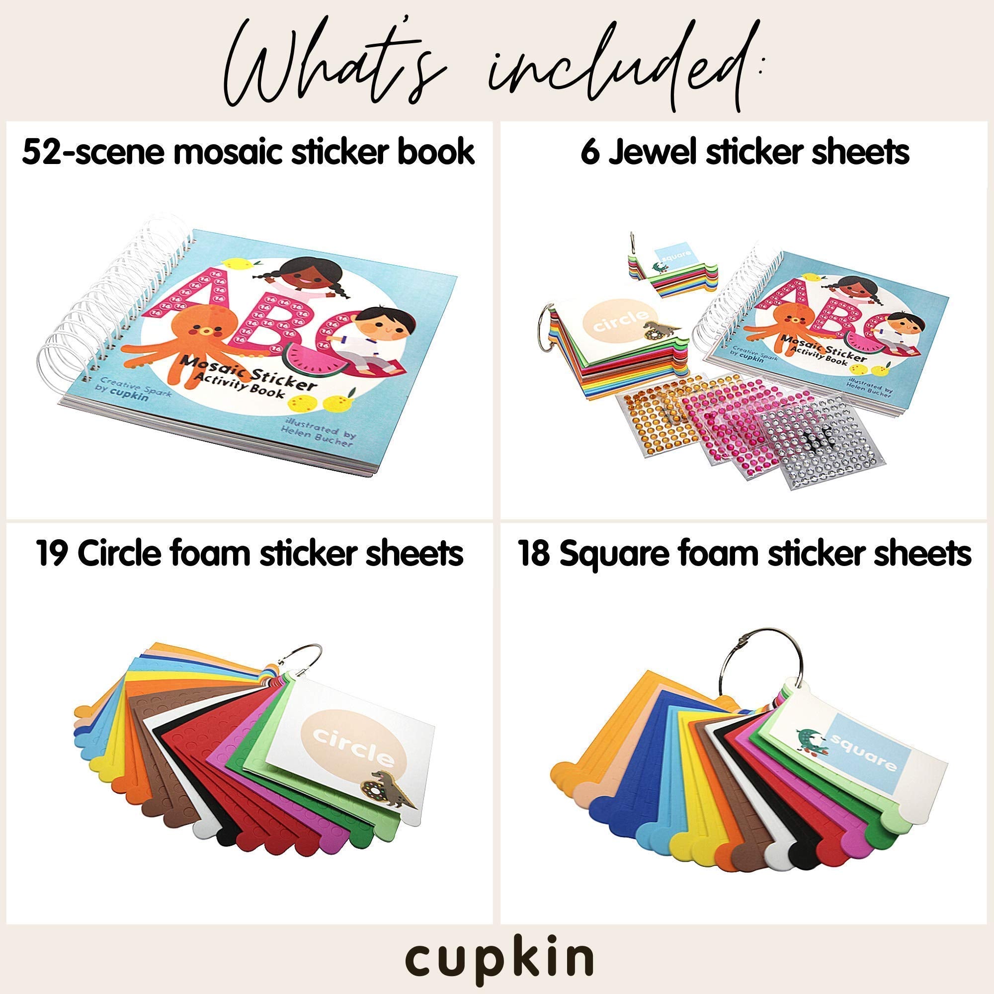 Cupkin Mosaic Sticker Art Kit road-trip activities to keep kids engaged