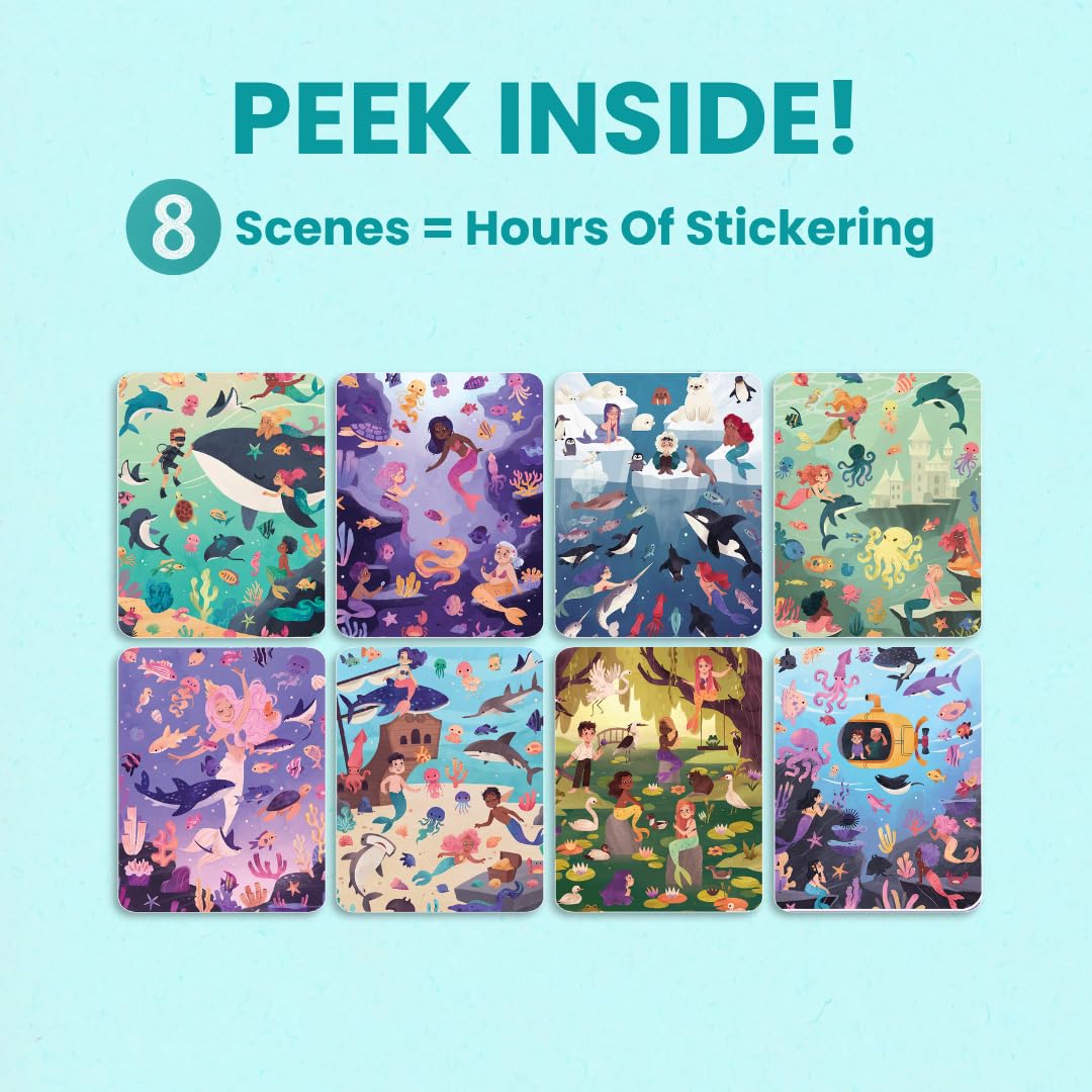 Cupkin Mystical Mermaids close up of colorful stickers ideal for quick decorating