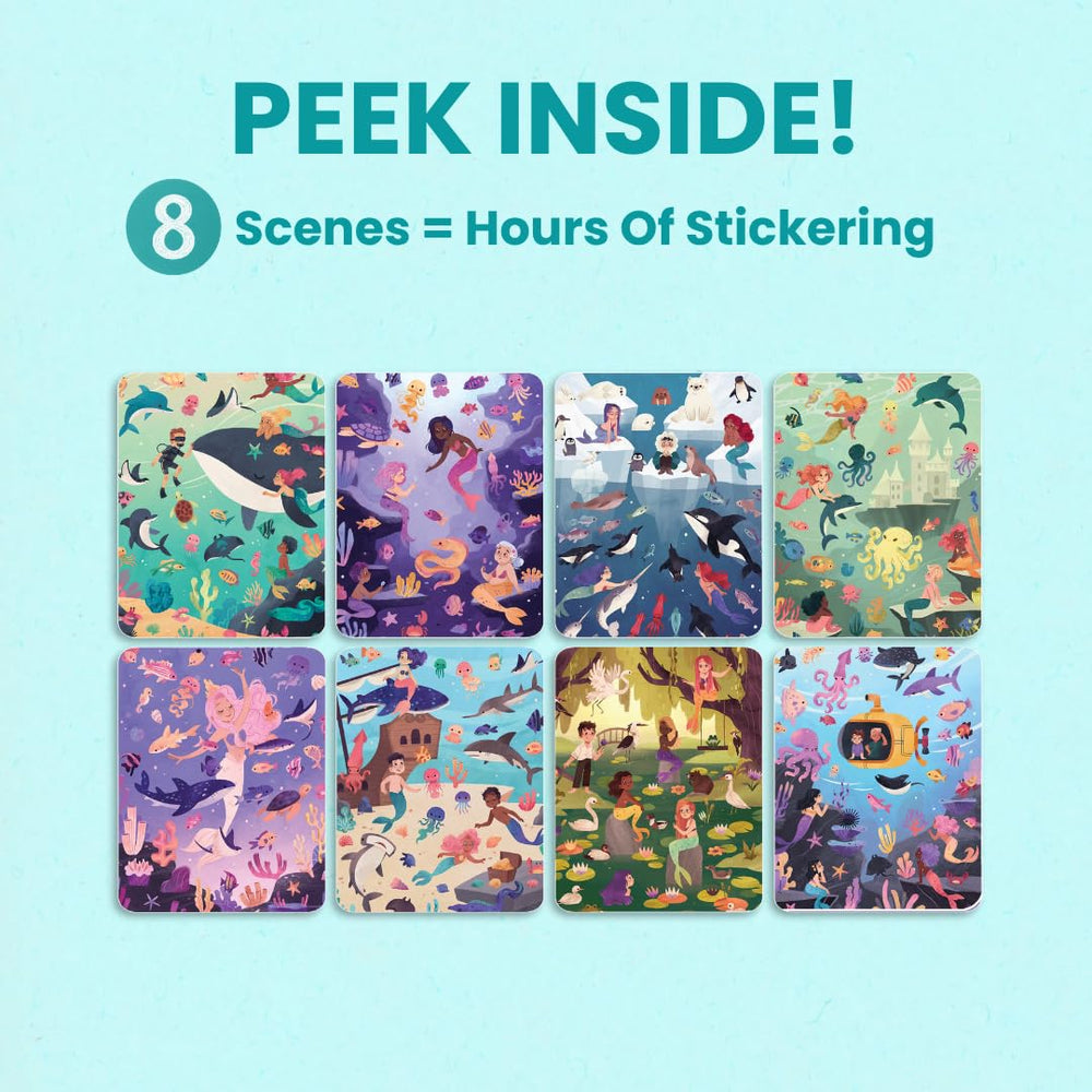 Cupkin Mystical Mermaids close up of colorful stickers ideal for quick decorating