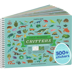Cupkin Reptiles sticker book cover showing colorful reptile artwork for travel play
