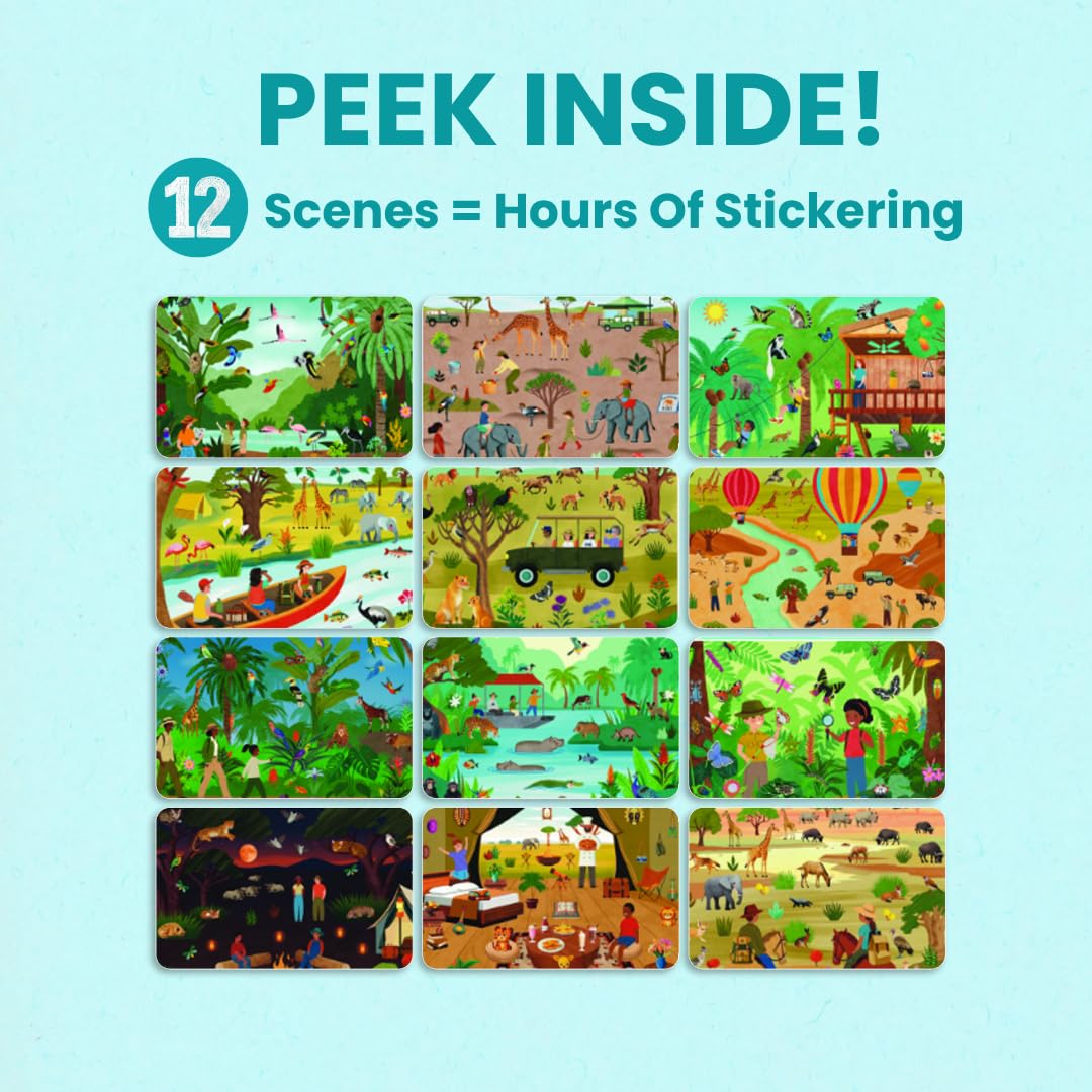Cupkin Safari Animals lay-flat design makes travel crafts easy on planes.