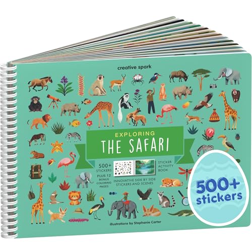 Cupkin Safari Animals sticker book cover invites curious kids to start their adventure.